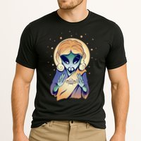 Alien Jesus Space Funny Cooling Performance Crew T-Shirt