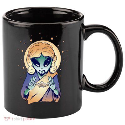 Alien Jesus Space Funny 11oz C Handle Ceramic Mug