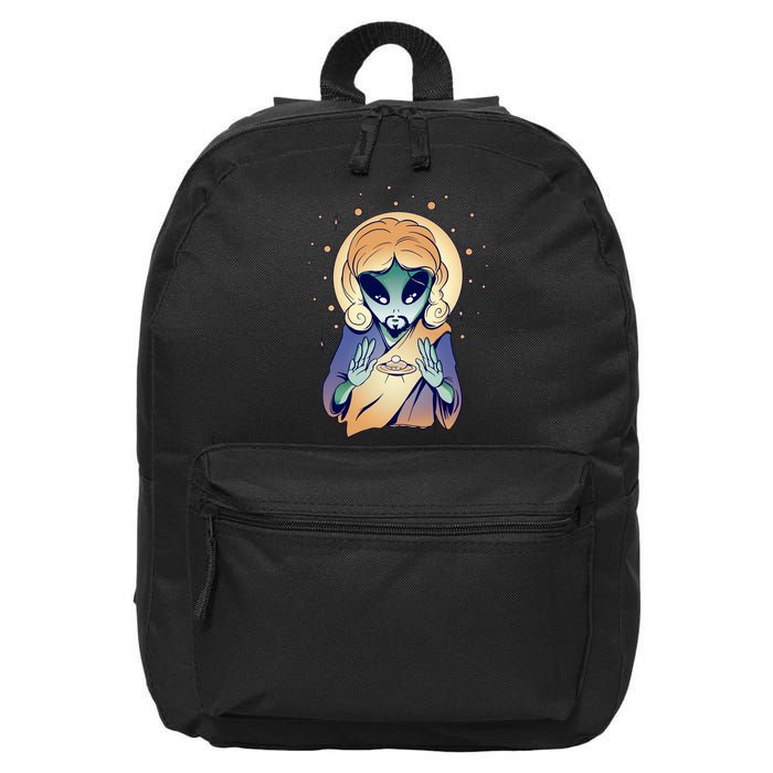 Alien Jesus Space Funny 16 in Basic Backpack
