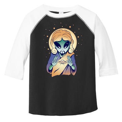 Alien Jesus Space Funny Toddler Fine Jersey T-Shirt