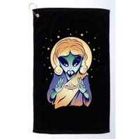 Alien Jesus Space Funny Golf Towel
