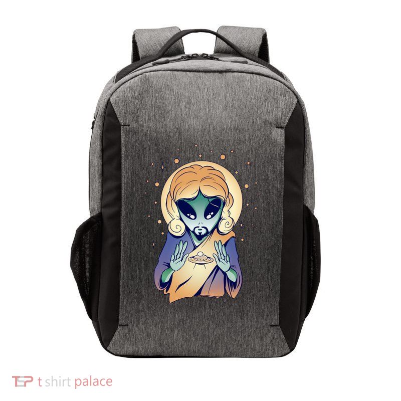 Alien Jesus Space Funny Vector Backpack