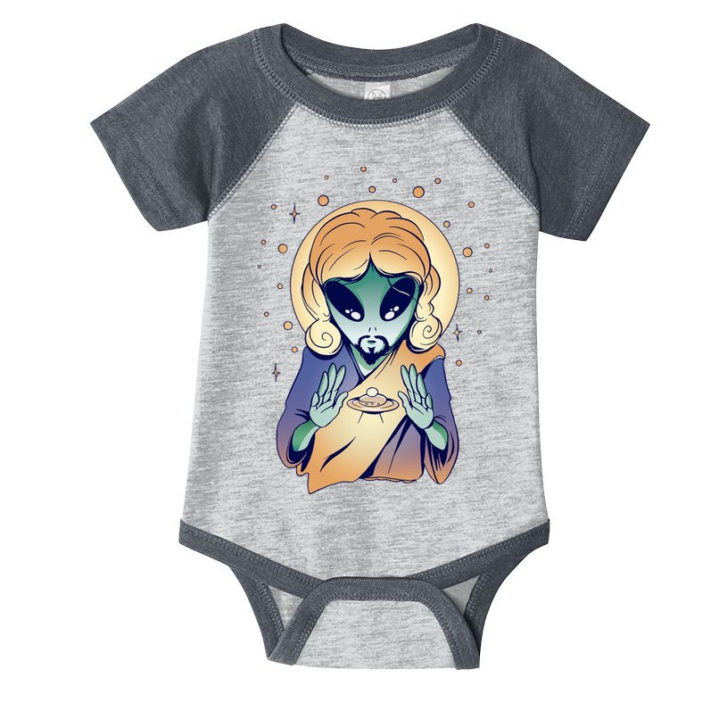 Alien Jesus Space Funny Infant Baby Jersey Bodysuit