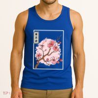 Aesthetic Japanese Style Cherry Blossom Tree Sakura Japan Tank Top