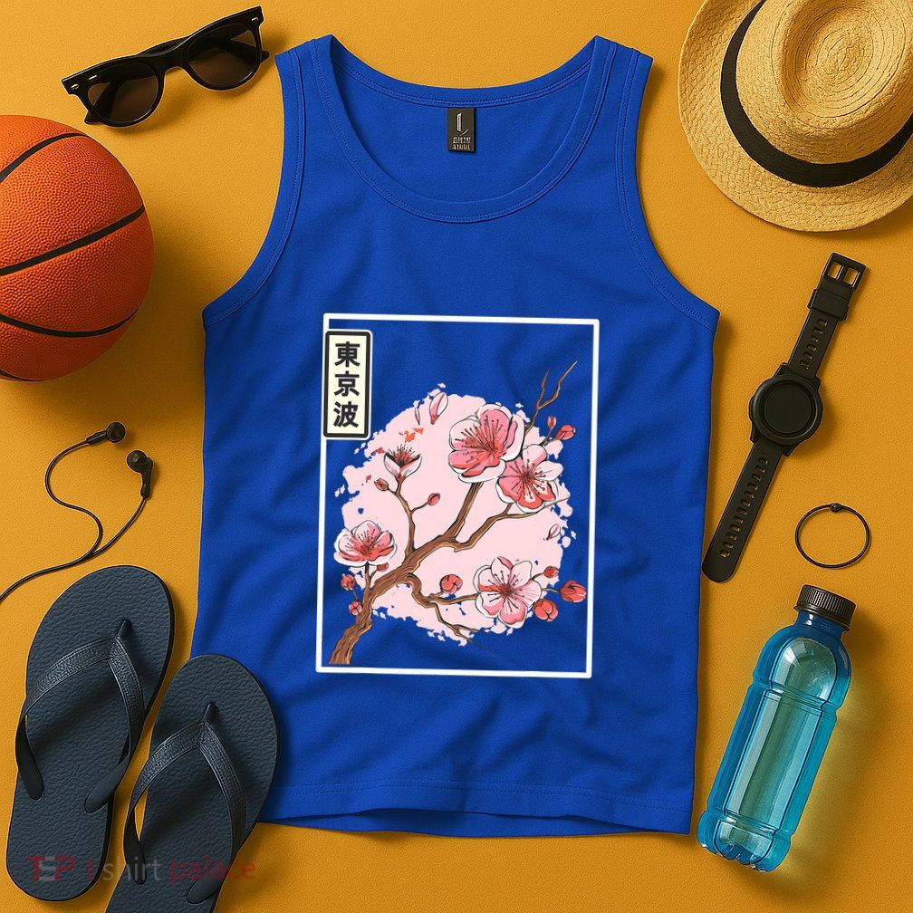 Aesthetic Japanese Style Cherry Blossom Tree Sakura Japan Tank Top