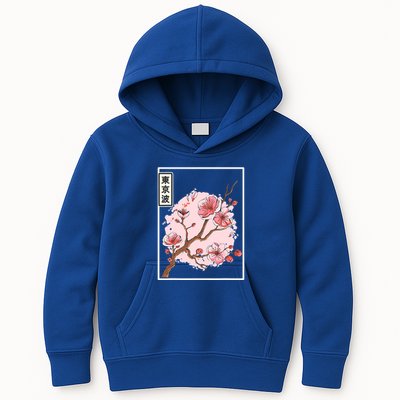 Aesthetic Japanese Style Cherry Blossom Tree Sakura Japan Kids Hoodie