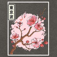 Aesthetic Japanese Style Cherry Blossom Tree Sakura Japan Cotton Canvas Backpack