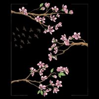 Aesthetic Japanese Style Cherry Blossom Tree Sakura Japan Cooling Performance Crew T-Shirt