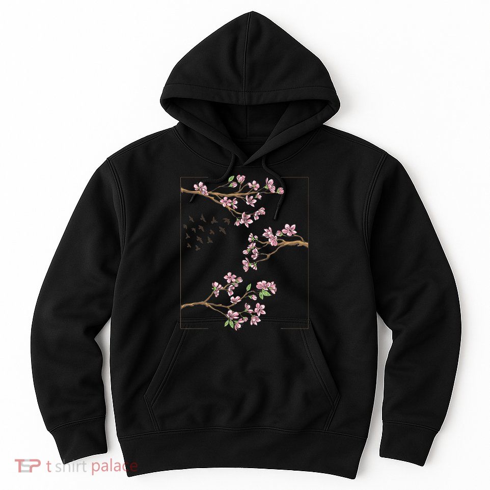 Aesthetic Japanese Style Cherry Blossom Tree Sakura Japan Hoodie