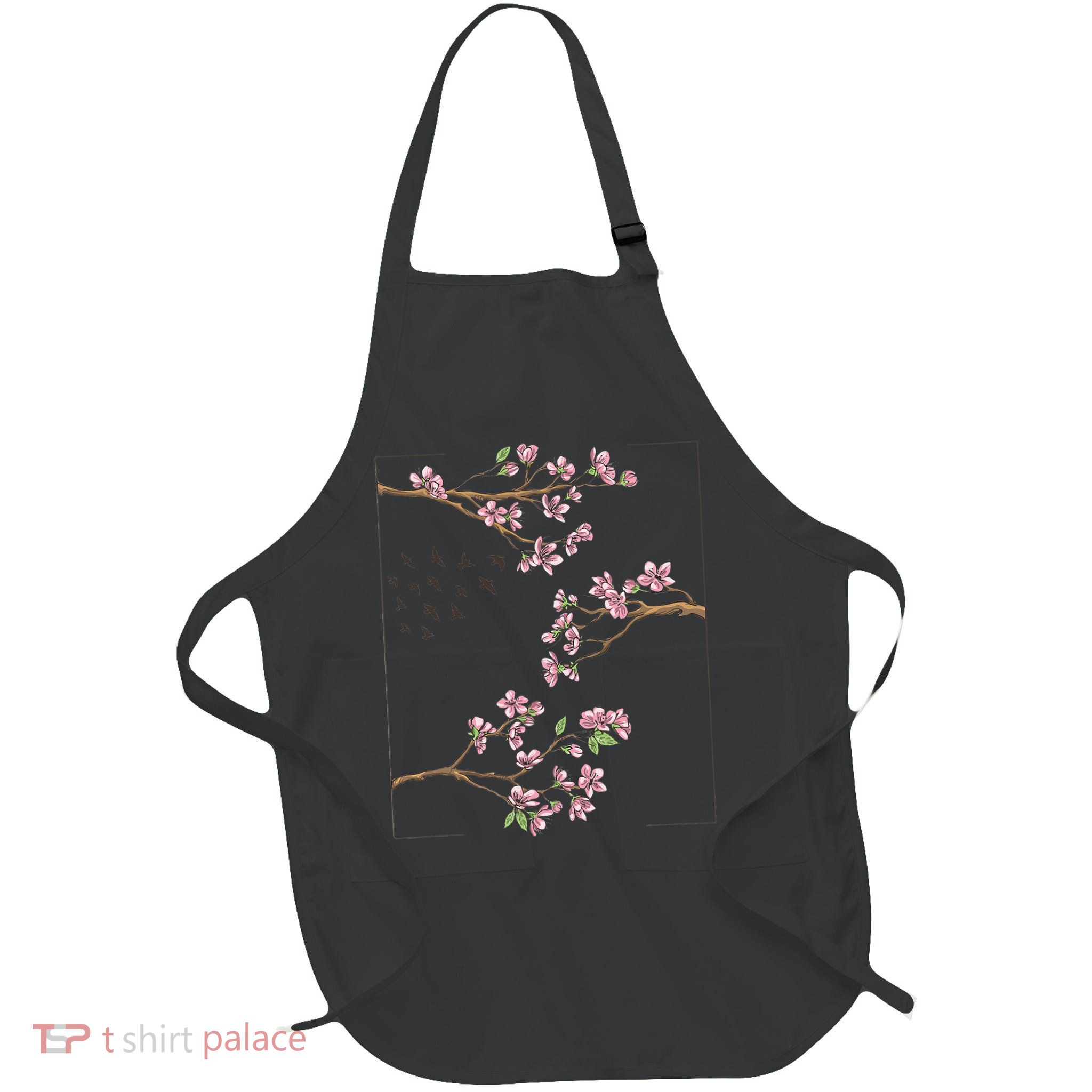 Aesthetic Japanese Style Cherry Blossom Tree Sakura Japan Apron