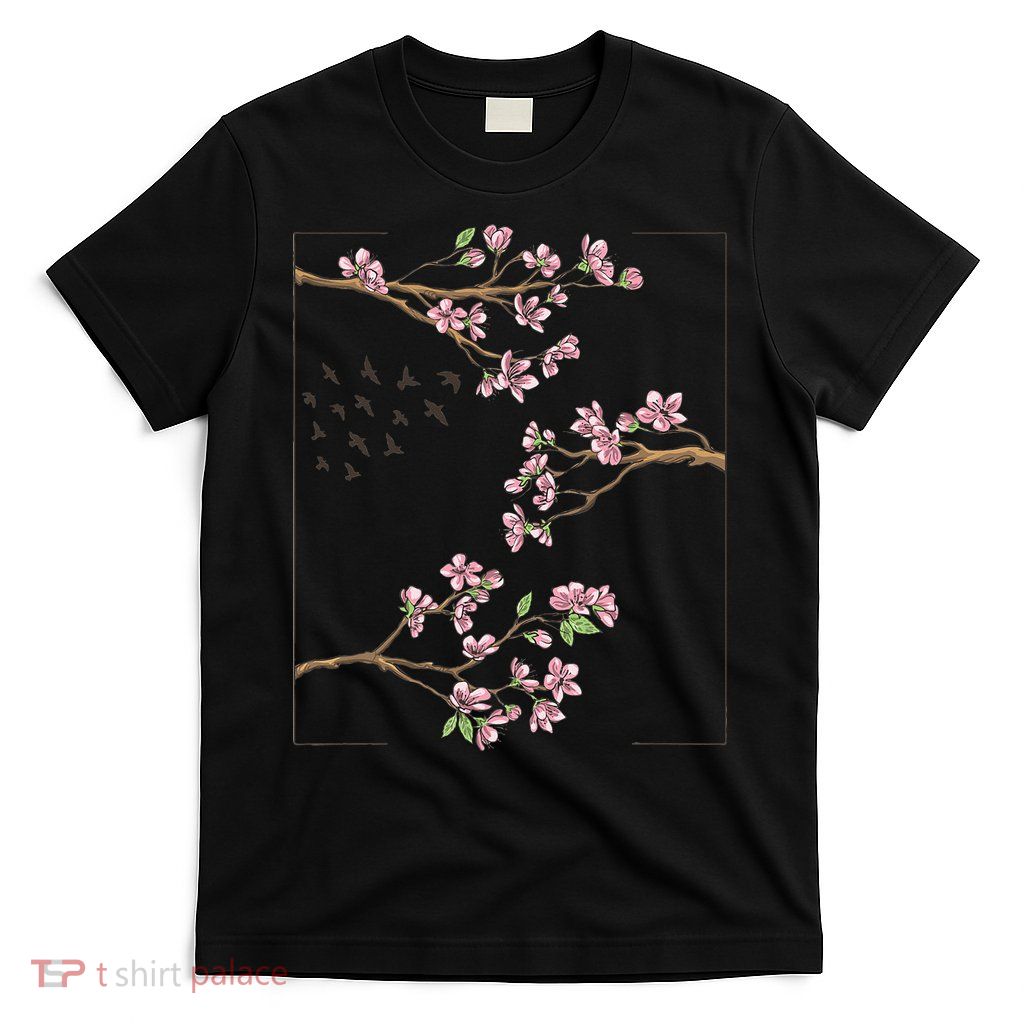 Aesthetic Japanese Style Cherry Blossom Tree Sakura Japan T-Shirt