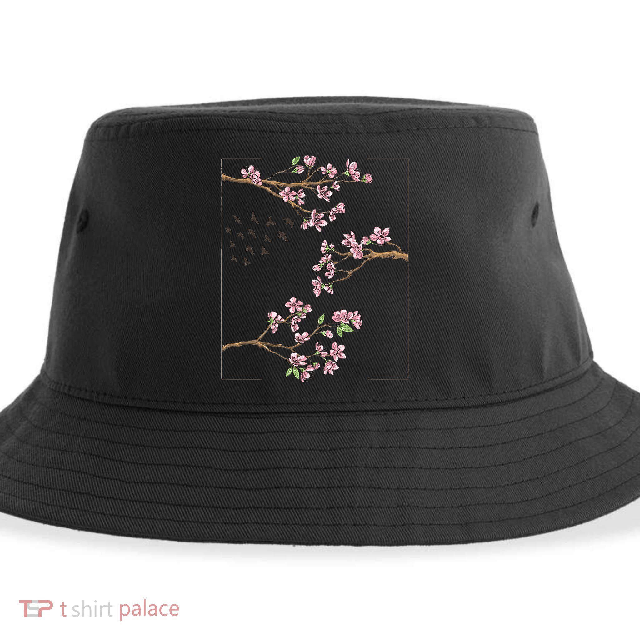 Aesthetic Japanese Style Cherry Blossom Tree Sakura Japan Sustainable Bucket Hat