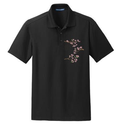 Aesthetic Japanese Style Cherry Blossom Tree Sakura Japan Dry Zone Grid Polo