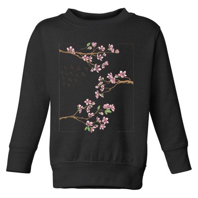 Aesthetic Japanese Style Cherry Blossom Tree Sakura Japan Toddler Sweatshirt