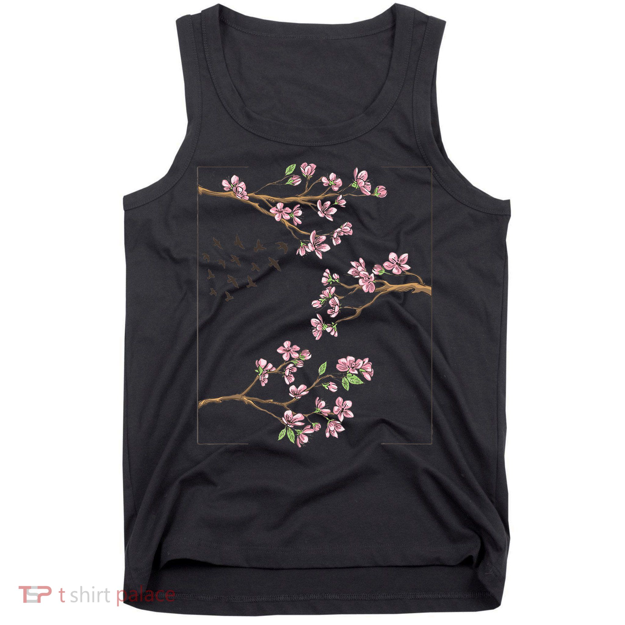 Aesthetic Japanese Style Cherry Blossom Tree Sakura Japan Tank Top