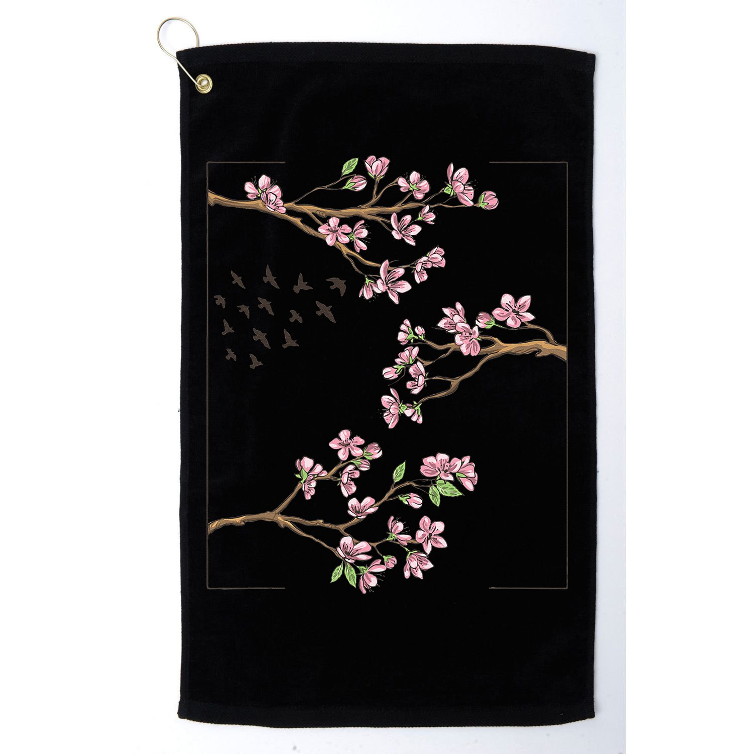 Aesthetic Japanese Style Cherry Blossom Tree Sakura Japan Golf Towel
