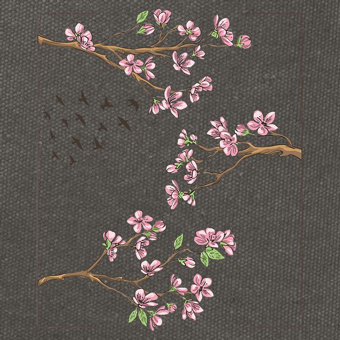 Aesthetic Japanese Style Cherry Blossom Tree Sakura Japan Cotton Canvas Backpack