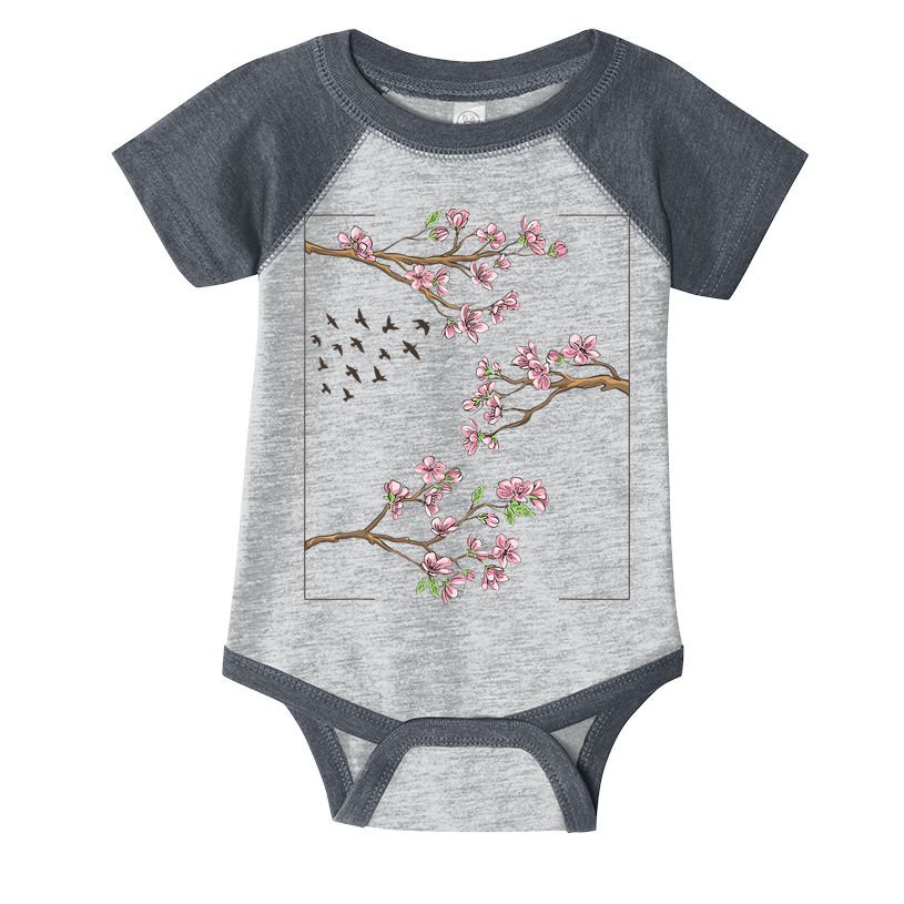 Aesthetic Japanese Style Cherry Blossom Tree Sakura Japan Infant Baby Jersey Bodysuit
