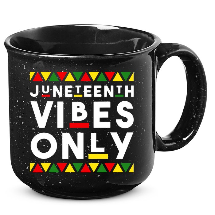 Awesome Juneteenth Shirt Juneteenth Vibes Only Independence 15oz Campfire Ceramic Mug