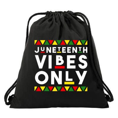 Awesome Juneteenth Shirt Juneteenth Vibes Only Independence Drawstring Bag