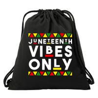 Awesome Juneteenth Shirt Juneteenth Vibes Only Independence Drawstring Bag