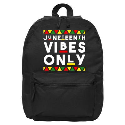 Awesome Juneteenth Shirt Juneteenth Vibes Only Independence 16 in Basic Backpack