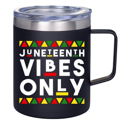 Awesome Juneteenth Shirt Juneteenth Vibes Only Independence 12oz Stainless Steel Coffee Mug
