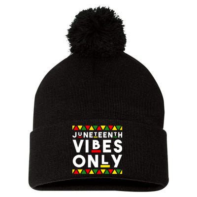 Awesome Juneteenth Shirt Juneteenth Vibes Only Independence Pom Pom 12in Knit Beanie