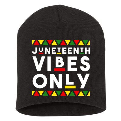Awesome Juneteenth Shirt Juneteenth Vibes Only Independence Short Acrylic Beanie