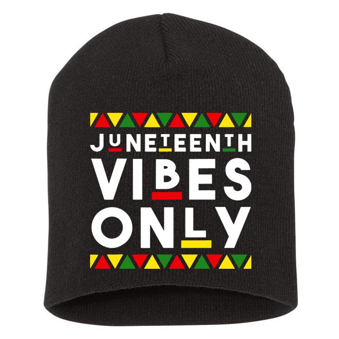 Awesome Juneteenth Shirt Juneteenth Vibes Only Independence Short Acrylic Beanie