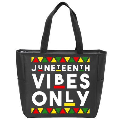Awesome Juneteenth Shirt Juneteenth Vibes Only Independence Zip Tote Bag
