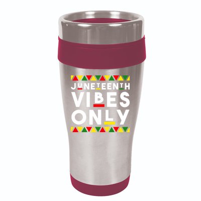 Awesome Juneteenth Shirt Juneteenth Vibes Only Independence 16oz Travel Tumbler