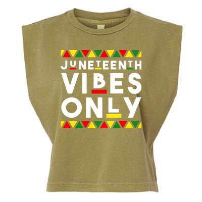 Awesome Juneteenth Shirt Juneteenth Vibes Only Independence Garment-Dyed Women's Muscle Tee