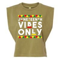 Awesome Juneteenth Shirt Juneteenth Vibes Only Independence Garment-Dyed Women's Muscle Tee