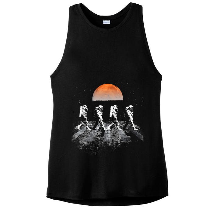 Astronauts Journey To Mars Astronauts In Walking In Space Ladies PosiCharge Tri-Blend Wicking Tank