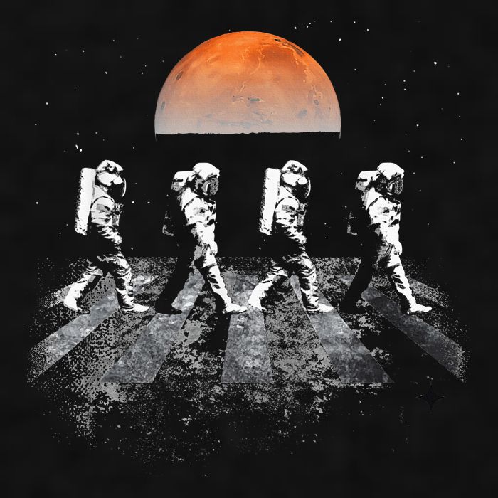 Astronauts Journey To Mars Astronauts In Walking In Space Ladies PosiCharge Tri-Blend Wicking Tank