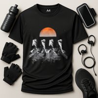 Astronauts Journey To Mars Astronauts In Walking In Space Performance Shirt