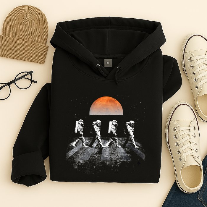 Astronauts Journey To Mars Astronauts In Walking In Space Hoodie