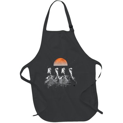 Astronauts Journey To Mars Astronauts In Walking In Space Full-Length Apron With Pockets