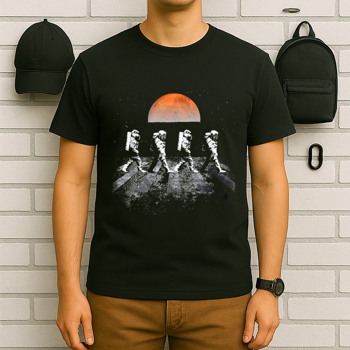 Astronauts Journey To Mars Astronauts In Walking In Space T-Shirt