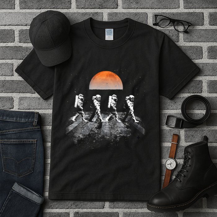 Astronauts Journey To Mars Astronauts In Walking In Space Tall T-Shirt