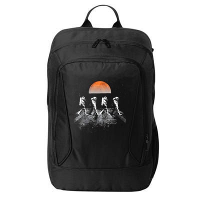 Astronauts Journey To Mars Astronauts In Walking In Space City Backpack