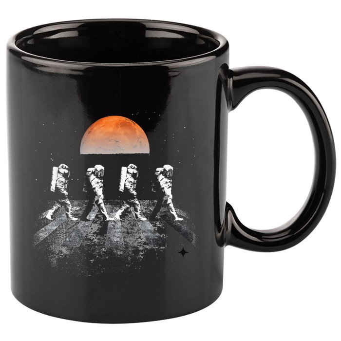 Astronauts Journey To Mars Astronauts In Walking In Space 11oz C Handle Ceramic Mug