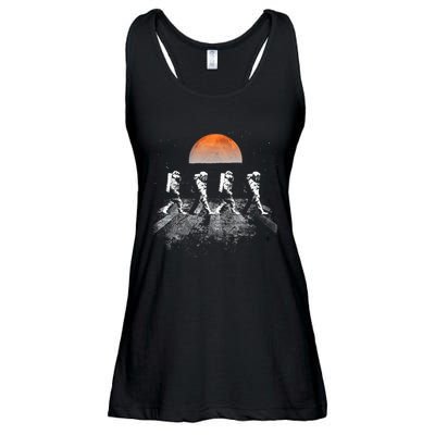 Astronauts Journey To Mars Astronauts In Walking In Space Ladies Essential Flowy Tank