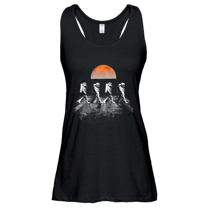 Astronauts Journey To Mars Astronauts In Walking In Space Ladies Essential Flowy Tank