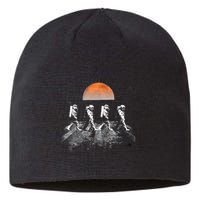 Astronauts Journey To Mars Astronauts In Walking In Space Sustainable Beanie
