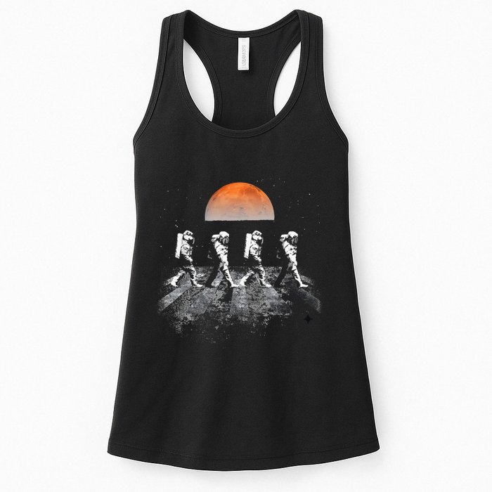 Astronauts Journey To Mars Astronauts In Walking In Space Womens Tank Top