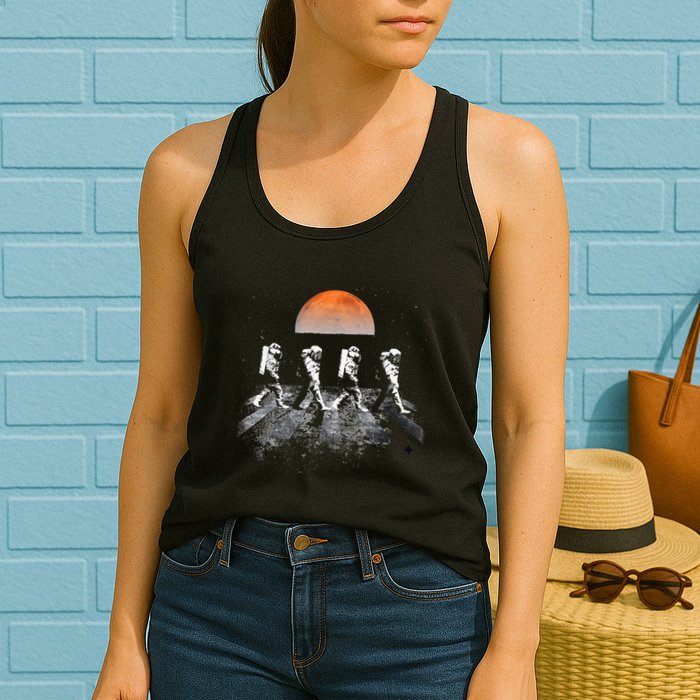 Astronauts Journey To Mars Astronauts In Walking In Space Womens Tank Top
