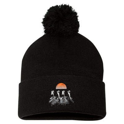 Astronauts Journey To Mars Astronauts In Walking In Space Pom Pom 12in Knit Beanie