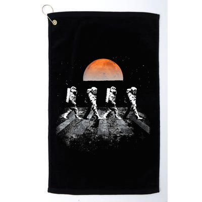 Astronauts Journey To Mars Astronauts In Walking In Space Golf Towel
